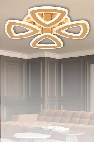 Eray Aydınlatma 3264-4 Gold Kumandalı Led Avize Gold