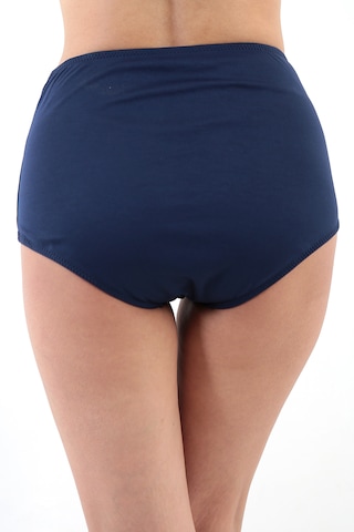 Kadın Büyük Beden Yüksek Bel Likralı Kumaş Toparlayıcı Bikini Altı Lacivert