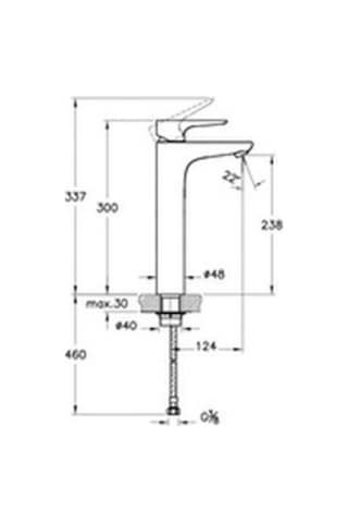 Artema X-Line A42322 Yüksek Lavabo Bataryası