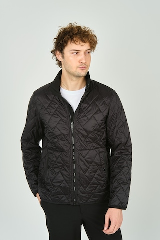 Allegro Erkek Dik Yaka Fermuarlı Cep Detaylı Kapitone Mont 4355 Siyah Siyah