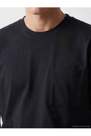 Lcw Vision Lacivert %100 Pamuk Regular Fit Basic Cepli Tişört