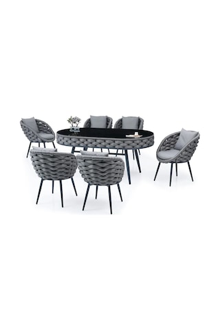 Alessa 6 Kişilik  Balkon Bahçe Masalı Takım