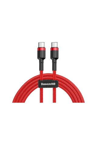 Baseus Cafule 3A Type-C 1 Metre Şarj Kablosu Kırmızı