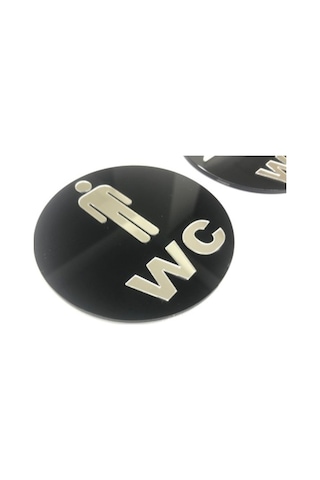 Appcity Bay Bayan 3 Boyutlu Wc Kapı Yönlendirme Levhası 10Cmx10Cm