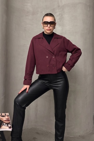 Olcay Kruvaze Oversize Ceket Bordo 8278