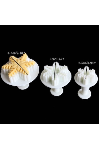6 Adet Fondan Kek Aracı İnce Kar Tanesi Yay Kalıbı Seti, Size:fine Snowflake Shape Diğer