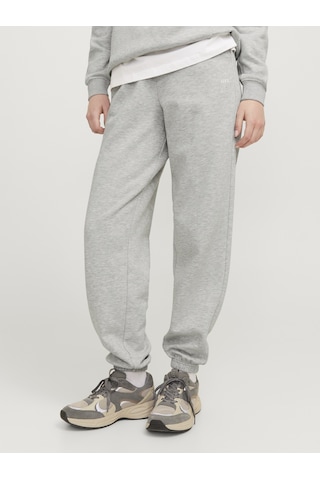 Jack & Jones Kadin Lastikli Paça Sweat Pantolon - Abbie - 12223960 Light Grey Melange