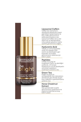 Dermoskin Be Bright Liposomal Caffein Complex Eye Serum 30 ML