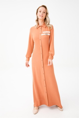 Yanları Garnili Gizli Patlı Elbise Karides-karides