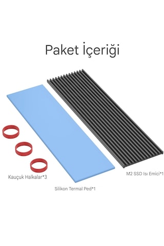 M.2 2280 Ssd Nvme Soğutucu Alüminyum Alaşım Isı Emici Termal Pad
