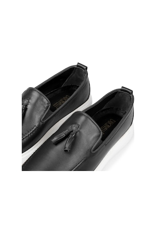 Ducavelli Fringe Hakiki Deri Erkek Günlük Ayakkabı, Loafer Ayakkabı, Hafif Ayakkabı, Yazlık Ayakkabı, Hafif Ayakkabı Siyah