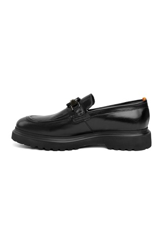 Marcomen 19578 Erkek Hakiki Deri Loafer Ayakkabı Siyah-siyah Siyah