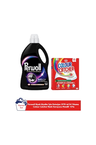 Perwoll Siyahlar İçin Deterjan 2,97l + K2r Renk Koruyucu Mendil 10'lu Çamaşır Koruma Seti set-hnkdtj-5345-6376