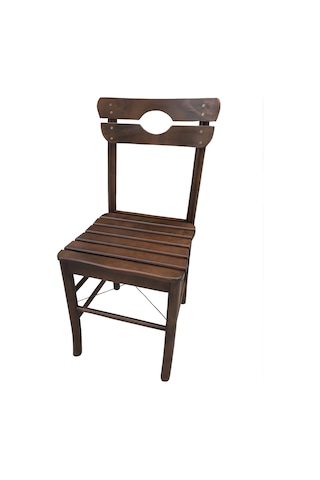 Sandalye Köy Tip Model Kayın Torna Retro Ayak Parlak Ceviz Natüre Kutuda Sevk El Yapım