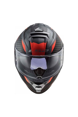 Ls2 Storm Racer Mat Tıtanıum-Turuncu Kapalı Kask