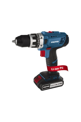 Proter PST 414 SL 14.4V 2 Ah Li-ion Çift Akülü Matkap Vidalama Proter PST 414 SL 14.4V 2 Ah Li-ion Çift Akülü Matkap Vidalama