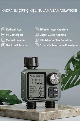 Profesyonel Otomatik Sulama Kontrol Ünitesi - Çift Çıkışlı & Manuel Modluakıllı Sulama Sistemi Ipx5