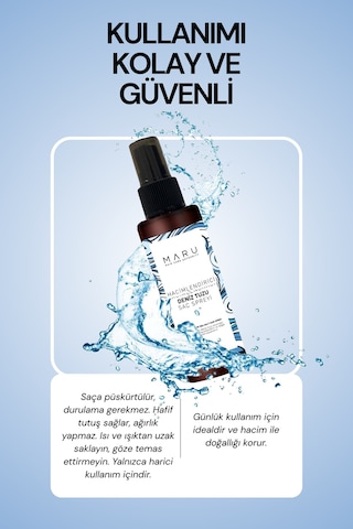 Maru Hacim Veren Deniz Tuzu Saç Saç Sprey 100 ML