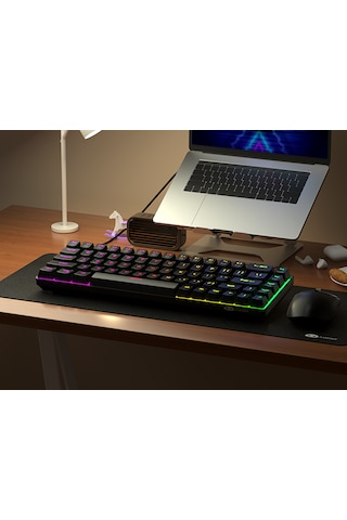 Magegee Mk-box 68 Tuş Rgb Hot-swap Manyetik Kablolu Türkçe Q Siyah Gaming Klavye