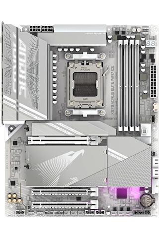 Gigabyte X870e Aorus Elıte Wıfı7 Ice 8200mhz Oc Ddr5 M.2 Am5 Atx Anakart