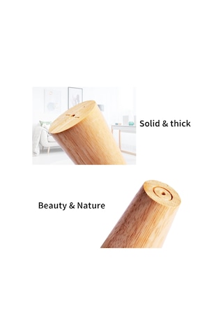 4 Adet 8 Cm Masif Ahşap Dolap Ayak Desteği Ahşap Mobilya Ayakları, Montaj Plakası, Vidalar Ve Sabit Plaka İle Masif Ahşap Yedek Ayaklar Diğer