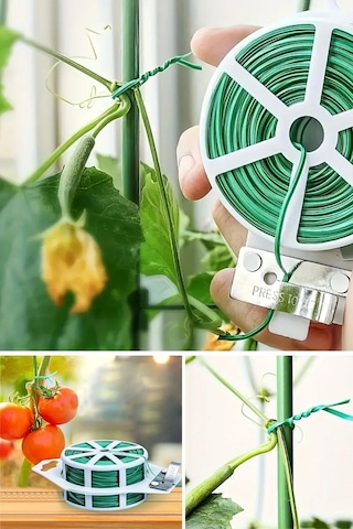 Bahçe Bakımı İçin 50mt Çok Amaçlı Bitki Saksı Kablo Sabitleme Teli