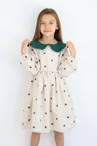 Miababy Yakalı Keten Elbise 1-8 Yaş Yeşil