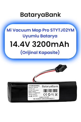 Xiaomi Mi Vacuum Mop Pro Stytj02ym Uyumlu Batarya 3200mah Kapasite Robot Süpürge Pili