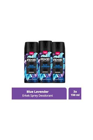 Axe Blue Lavender Erkek Sprey Deodorant 3 x 150 ML