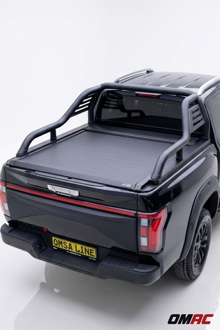 Foton Tunland V9 2023-2026 Uyumlu Araca Özel Omback V9 Sürgülü Bagaj Kapama Siyah İçin