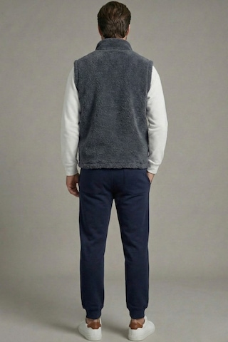 Genius Store Genıus Store Erkek Yelek İçi Şardonlu Sherpa Peluş Yelek Tam Fermuarlı Cepli Kuzu Outdoor Yelek Füme