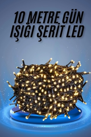 Led Işık Ağaç Süsleme Ampüllü Dekoratif Aydınlatma 10 Metre Gün Işığı Çok Renkli