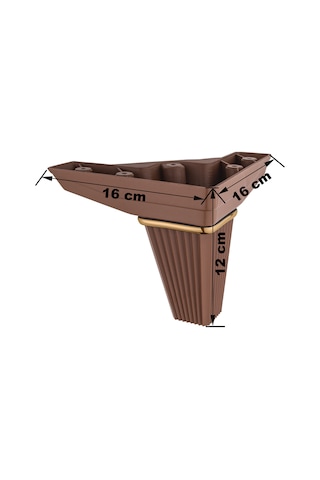 İstanbule-Hırdavat Mobilya Koltuk Ayağı Baza Çekyat Chester Oturma Grubu Ayağı 12 Cm