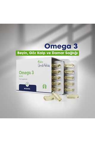 Dr. Ümit Aktaş Omega 3 33/22 Takviyesi 60 Kapsül