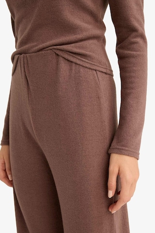 Defacto Beli Lastikli Wide Leg Geniş Paça Kahverengi Kadın Eşofman Altı F0981ax/bn258 Kahverengi
