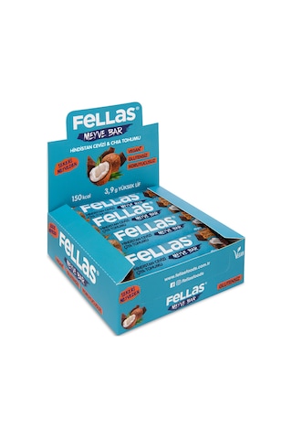 Fellas Meyve Bar - Chia ve Hindistan Cevizi 12 x 40 G