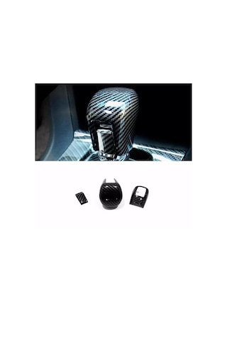 Civic Fc5 Fk7 İçin Uyumlu Karbon Desenli Vites Topuzu Tam Kaplama 2016-2021 Tam Set Karbon - Siyah