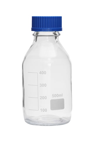 Cam Şişe 500 Ml Vida Kapaklı Laboratuvar Otoklav Şişe