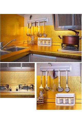 Yapışkanlı Gold Mutfak Tezgah Folyosu Yok