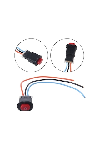 Motosiklet Tehlike Işık Anahtarı Çift Uyarı Flaşör Acil Durum Sinyali