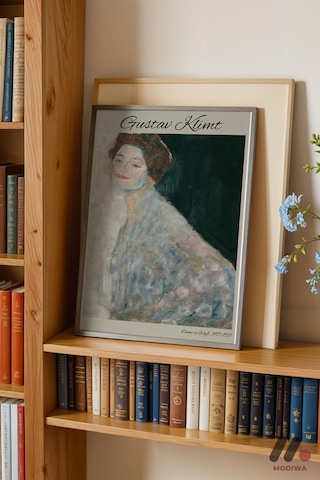 Gustav Klimt Portre, Siyah Çerçeveli Duvar Tablosu - Sanatsever Hediyesi