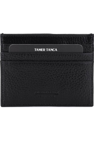 Tamer Tanca Erkek Hakiki Deri Siyah Floter Cüzdan 907 1092 Erk Czdn Sk25-26 Sıyah Fltr Siyah