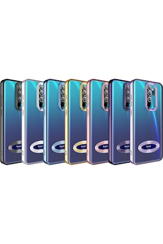 Xiaomi Redmi Note 8 Pro Kılıf Kamera Korumalı Logo Gösteren Zore Omega Kapak
