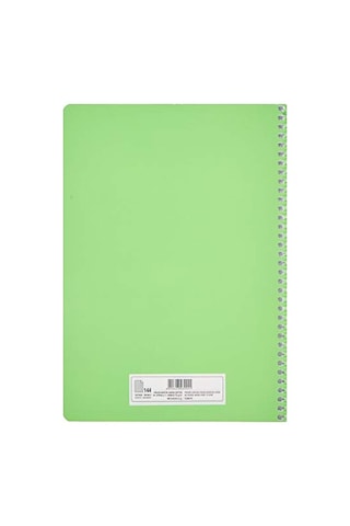 Meteksan Pruva A4 Pet Spiralli Karton Kapaklı Defter 144 Yaprak - Kareli - Yeşil