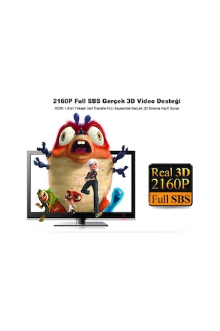 4K Hdmi Kablo 1.8 Metre 3D Ultra Hd Altın Uçlu Lcd Ps4 Xbox 360