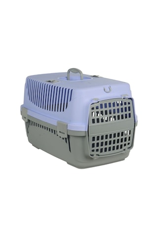 Pribor Hz-105 Kedi Köpek Evcil Hayvan Taşıma Çantası Box Büyük Boy Çok Fonksiyonlu Lila Gri