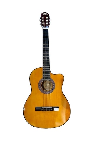 Kesik Kasa Naturel Kahve Klasik Gitar - 4/4 Boy Öğrenci Gitarı Kılıf Ve Pena Hediye -sgh-kskksntra