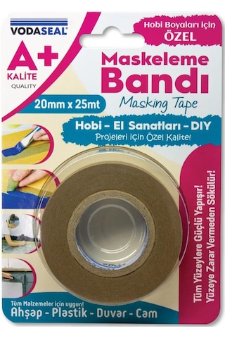 Vodaseal A+ Kalite Hobi Dıy Maskeleme Bandı 20 Mm - 25 Mt.