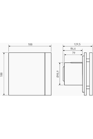 Silent 100 Cz Desing - Dünyanın En Sessiz 100 'Lük Banyo Fanı