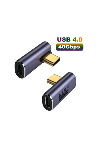 Genel L Type-c Çevirici Usb4 40 Gbps 90 Derece Dik Type-c Çevirici 1 Adet